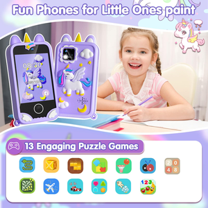 Appareil photo pour enfants, écran tactile 2,8 pouces, système d'exploitation Android, vidéo Full HD, capteur CMOS, matériau plastique, double objectif grand angle 180° - Product Image 3