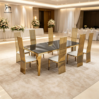 Chaises d'hôtel de luxe à dossier haut en gros, avec structure métallique, pour mariages, banquets et événements