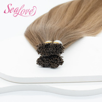 Extensions de cheveux en kératine mini K Tip, pré-collées, cheveux humains Remy européens, doux, lisses, à pointe plate, double trame