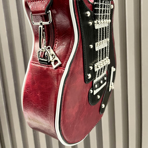 Çantalar ve çanta kadınlar için lüks tasarımcı deri Crossbody omuzdan askili çanta el yapımı gitar şekli çanta çanta - Product Image 2