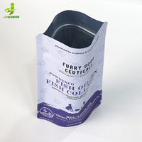 Sachet refermable personnalisé avec fermeture éclair, finition mate, pour aliments et compléments pour chiens, en Mylar, avec logo