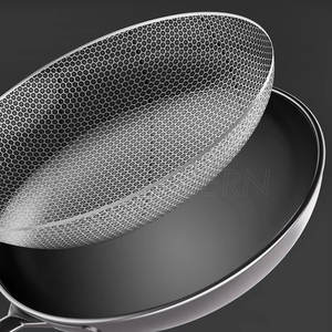 Vendedor caliente Utensilios de cocina híbridos Sartenes de cocina de acero inoxidable reutilizables Sartén antiadherente de nido de abeja ecológica Utensilios de cocina <span class=keywords><strong>hexclad</strong></span> - Product Image 4