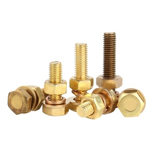 Juego de tuercas de tornillo Hexagonal exterior de latón Daquan Almohadilla plana de latón Almohadilla elástica Perno de combinación Estándar nacional M4 M8 M10 M18 - Product Image 3