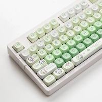 140 touches/kit, touches de clavier mécaniques personnalisées en PBT, thème Anime Panda, profil SOA, disposition ANSI/ISO, technologie Dye-SUB
