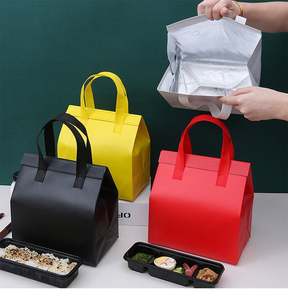 Sac isotherme réutilisable en non-tissé avec logo personnalisé, sac isotherme en non-tissé, sac de pique-nique - Product Image 6