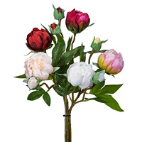 Bunga Sutra Peony Satu Tangkai Buatan, Cetakan Injeksi, Hiasan Dekoratif Ruang Makan Rumah, Perlengkapan Fotografi, Pernikahan