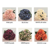 Décoration florale haut de gamme en hortensias artificiels à 3 tiges, style vintage, pour événements de mariage et décorations d'automne, faite à la main