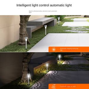 Lampe solaire LED de jardin en acier inoxydable IP65 avec télécommande DC, éclairage décoratif pour pelouse, cour et allée - Product Image 4