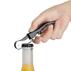 Tire-bouchon <span class=keywords><strong>de</strong></span> serveur 3-en-1 avec impression <span class=keywords><strong>de</strong></span> logo personnalisé - Ouvre-bouteille multifonction avec coupe-capsule, ouvre-bouteille et ouvre-bière - Product Image 2