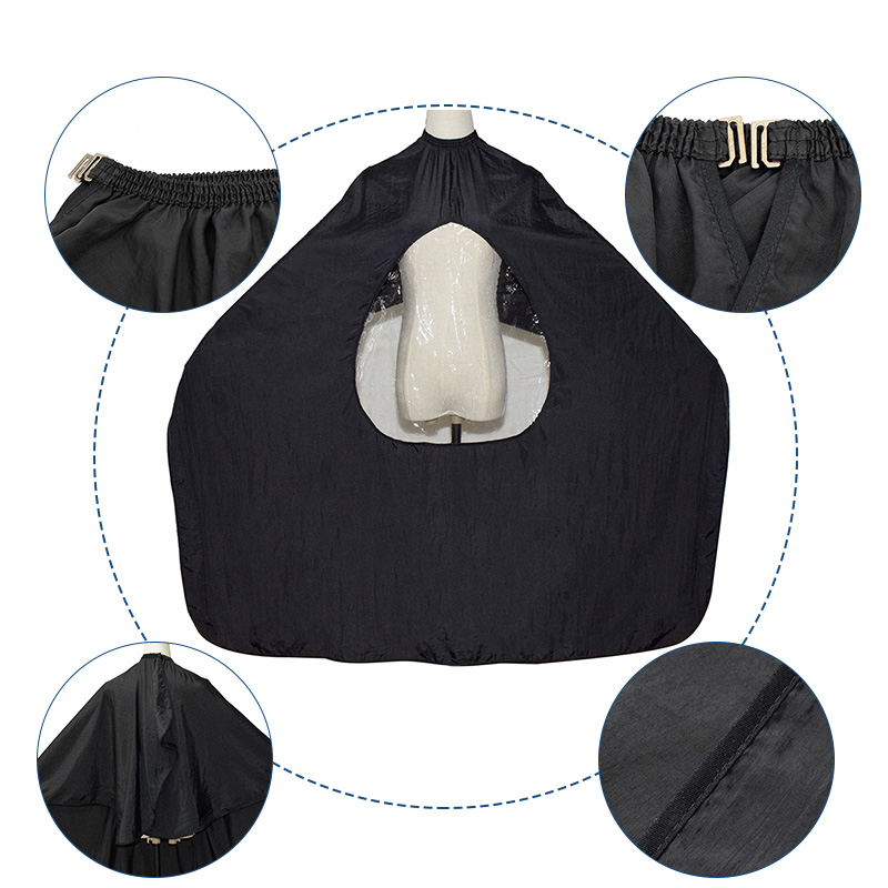 Частная этикетка водонепроницаемый парикмахер платье Парикмахерская накидка с окном телефона для взрослых для стрижки волос, Парикмахерские Ткань парикмахеров