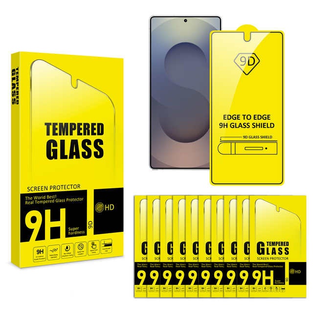 10 in 1 Full Cover Explosion-Proof Tempered Glass 9D Mobile Phone Screen Protector for Samsung S24 S25 Ultra A16 A55 A15