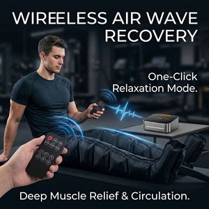 Masseur de compression des jambes et des pieds pour les athlètes, soulagement de la douleur musculaire, taille réglable, contrôle de la durée, massage de haute qualité - Product Image 3