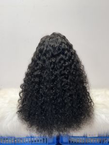 Peluca de cabello liso negro 13x4, densidad 200% - Product Image 3