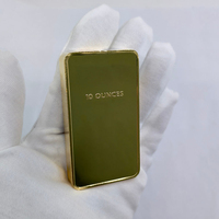 Lingote de Oro Sólido de 10 Onzas, Recuerdo Artesanal de Metal, Personalizado 2026, Suiza, Cobre, Rectangular, Colección de Lingotes