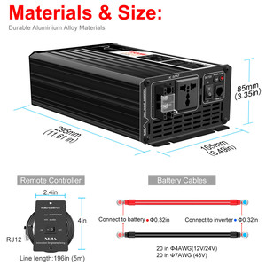 1500瓦纯正弦波逆变功率逆变器cnswipower中国批发直流到交流功率逆变器 - Product Image 4
