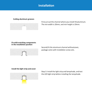 Profil <span class=keywords><strong>Led</strong></span> noir 2020A profilé en alliage d'aluminium 6063 encastré plafond en béton a mené la lumière linéaire - Product Image 4