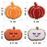 Vente en gros : Château fantôme d'Halloween, serviette en chenille à repasser, patchwork, décoration de vêtements