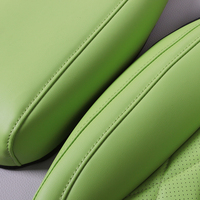 Housse de Protection Intérieure de Siège de Voiture de Luxe en Cuir Nappa Motif Diamant, Vert Pomme, 5 Places, Vente en Gros