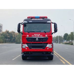 HOWO Camión <span class=keywords><strong>de</strong></span> <span class=keywords><strong>bomberos</strong></span> Delantero Cuatro Trasero Ocho Chasis Automático Espuma Proporcionador 25 Cubo Espuma Camión <span class=keywords><strong>de</strong></span> <span class=keywords><strong>bomberos</strong></span> - Product Image 2