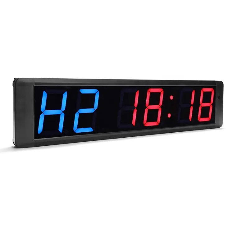 4 Inch 6 Digit Large Display Digital LED Clock Crossfit Workout Interval Timer Gym Timer