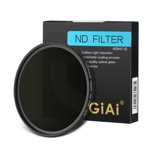 Filtres d'objectif GiAi ND8 ND16 ND64 <span class=keywords><strong>ND1000</strong></span> 43 49 52 58 67 77 82 <span class=keywords><strong>Filtre</strong></span> d'objectif à densité neutre pour appareil photo reflex numérique Sony Nikon - Product Image 1