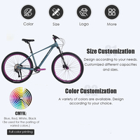 Vélo de montagne 27,5 pouces fabriqué en Chine avec frein à disque à huile en aluminium, 9 vitesses, cadre rigide, VTT, Mtb-fahrrad pour OEM