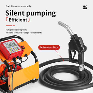 自動ポータブル燃料ポンプ110V220Vディーゼルポンプセット定量流量計とセルフシールガン - Product Image 5