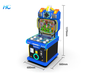 Máquina recreativa de alta calidad de hierro, tipo Whack-a-Mole de coches de carreras dobles, operada con monedas, con <span class=keywords><strong>cambiador</strong></span> de voz en inglés de 1 año para niños - Product Image 5