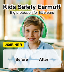 Protège-oreilles pliables en ABS avec bandeau réglable certifiés CE, réduction du bruit, pour la sécurité des enfants - Product Image 2