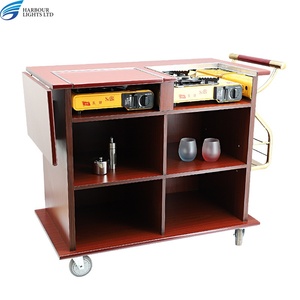 Gerobak Masak Lipat Kayu dengan Kompor Tunggal untuk Penyajian Makanan Jalanan, Sup, dan Flambe, Cocok untuk Penggunaan Hotel dan Restoran - Product Image 4