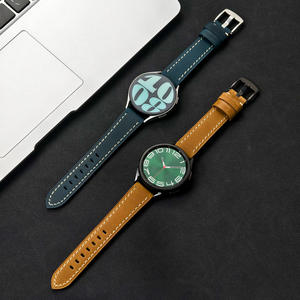 Correa de reloj de cuero de ante de vaca de capa superior genuina Compatible con Huawei para GT4 para <span class=keywords><strong>Samsung</strong></span> Watch6/5/<span class=keywords><strong>4</strong></span> reloj Universal - Product Image 4