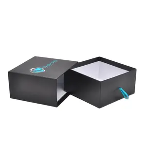Paper Jewelry Drawer Black See Through Gift Boxes 1000G Paper Board + 0.4mm Pvs Sheets Gift Box Packaging für Jewellery Paperboard