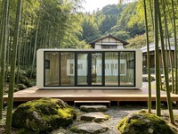 Vente en gros : Maison Capsule Apple 20/40 pieds, conteneur léger et démontable, antichoc, insonorisé, construction rapide, hall moderne