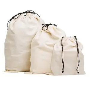 Özel LOGO baskılı tuval pamuk Muslin ayakkabı çantası hediye dize İpli çanta toptan için çanta kılıfı ambalaj toz torbaları