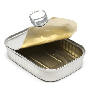 Rectangular <strong>Tin</strong> Can <strong>Empty</strong> <strong>Sardine</strong> <strong>Tins</strong> for Packaging Food - Product Image 1