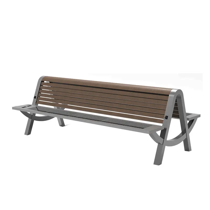 Custom Grote 2 Seat Solar Bench Metalen Zonne-Energie Oplaadbanken