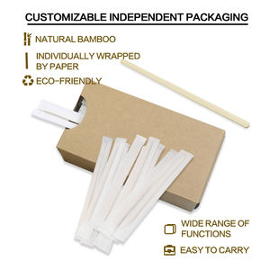 Agitateurs à café en bambou écologiques de haute qualité, design de bâtonnets à mélanger en bambou, outil à thé, logo personnalisé, moulins à café, dosettes de café - Product Image 3