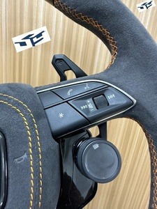 Ajuste para Audi C8 A6 S6 RS6 A7 S7 RS7 RS5 RS4 <span class=keywords><strong>RS3</strong></span> A5 A3 A4 A1 Q3 Q5 Q7 Q8 C7 C6 S1 S3 S4 S5 LED volante de fibra de carbono - Product Image 5