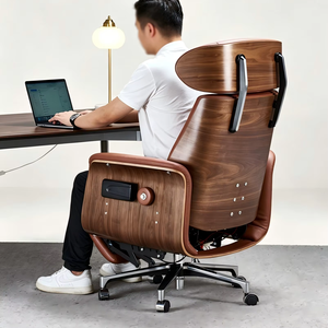 Silla de Oficina Eléctrica de Masaje al por Mayor, 160 °   Silla Ejecutiva Reclinable de Cuero con Función de Ventilación - Product Image 5