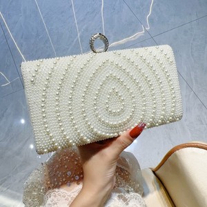 New European American Fashion Evening Wedding Bridesmaid Gift Shoulder Ball <b>Clutch</b> Bag Pearl Beads Decoration Spring Tanjing - Product Image 6