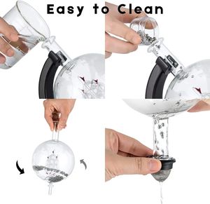 Juego de regalo de decantador de whisky para hombres y mujeres que incluye 2 vasos transparentes para papá, esposo, <span class=keywords><strong>novio</strong></span> o él - Product Image 4