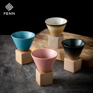 Taza de Café de Cerámica FENN, Diseño Vintage, 90/150/200 ml, Taza de Té de Cerámica Rústica, Estilo Retro - Product Image 4