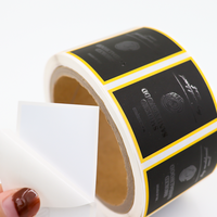 Étiquette autocollante en papier spécial gaufré sur mesure avec estampage à chaud or pour flacon d'huile essentielle, impression d'emballage de luxe