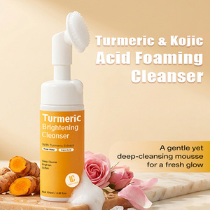 Mousse Nettoyante Éclaircissante Personnalisée au Curcuma et à l'<span class=keywords><strong>Eau</strong></span> <span class=keywords><strong>de</strong></span> <span class=keywords><strong>Rose</strong></span> – Formule OEM Marque Privée – Nettoyant <span class=keywords><strong>Visage</strong></span> <span class=keywords><strong>pour</strong></span> Peaux Ternes – Meilleur Produit <span class=keywords><strong>de</strong></span> Soin <span class=keywords><strong>de</strong></span> la Peau Direct Usine - Product Image 1