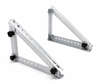 Support de montage de panneau solaire triangulaire réglable en aluminium (support plat en alliage d'aluminium), pour l'installation sur toit