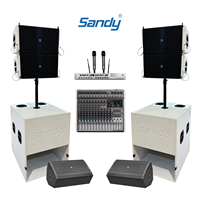 Système audio DJ Sandy pour club, système de sonorisation portable pour fête, avec enceinte Line Array de 10 pouces + caisson de basses de 18 pouces