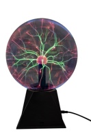Lámpara de Plasma con Control Táctil, Globo Rojo, Bombilla Mágica de Cristal, 8 Pulgadas, Efecto de Rayo Estático
