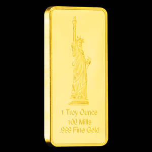 Bar d'oro placcato Liberty Bar statua di arte della libertà Souvenir da collezione d'oro per la collezione regalo degli Stati Uniti - Product Image 1