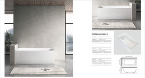 Baignoire de luxe pour adultes 3 jupes latérales Salle de douche en acrylique blanc Baignoire intérieure en <span class=keywords><strong>grand</strong></span> angle - Product Image 3