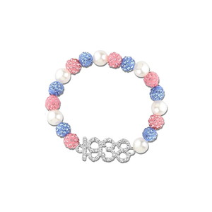 Baby rosa perline di diamanti blu donne lettere sociali SER Jack e Jill membri jjjoa gruppo 1938 braccialetti <span class=keywords><strong>gioielli</strong></span> per le donne regali - Product Image 1